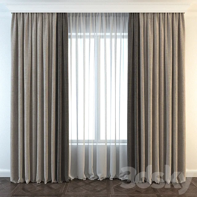 Curtain 3D Model Curtain 3D Model