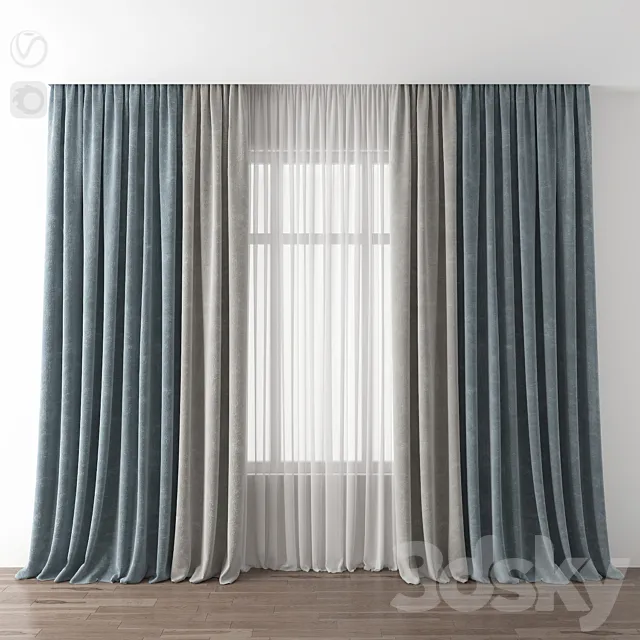 Curtain 3D Model Curtain 3D Model
