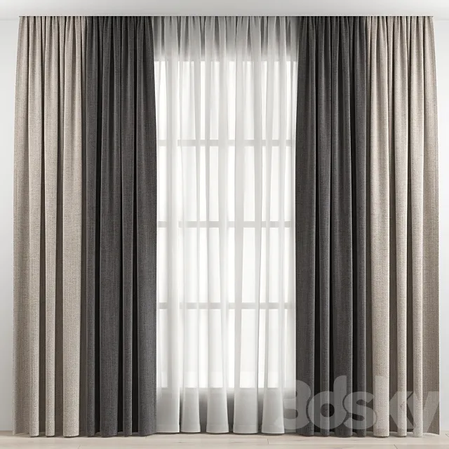 Curtain 3D Model Curtain 3D Model