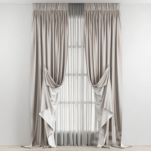 Curtain 3D Model Curtain 3D Model