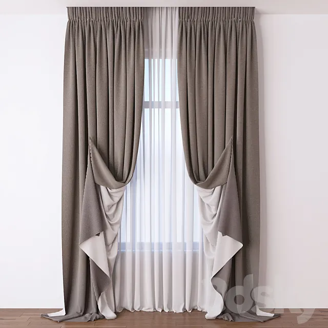 Curtain 3D Model Curtain 3D Model