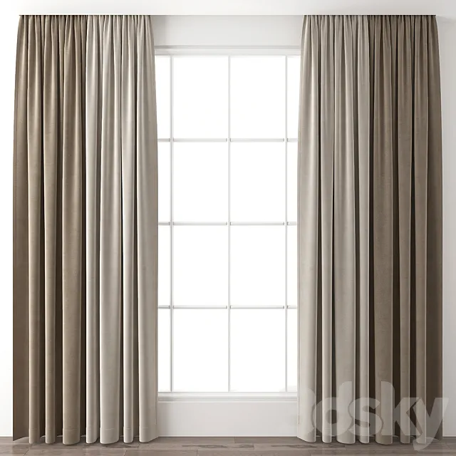 Curtain 3D Model Curtain 3D Model