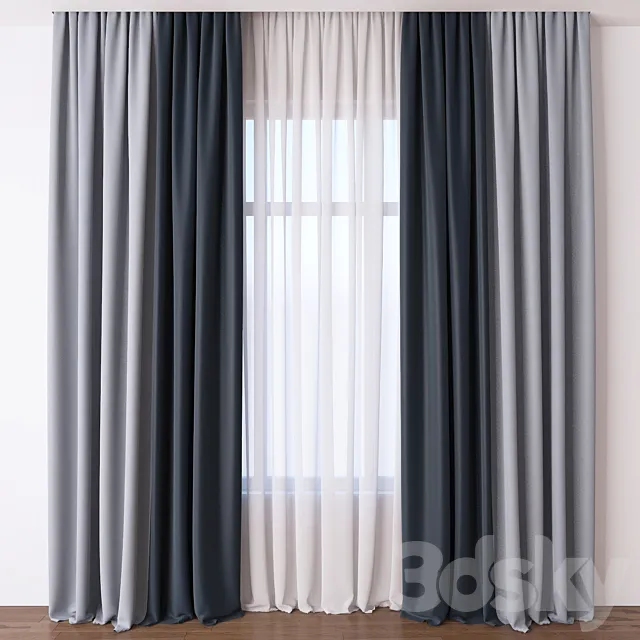 Curtain 3D Model Curtain 3D Model