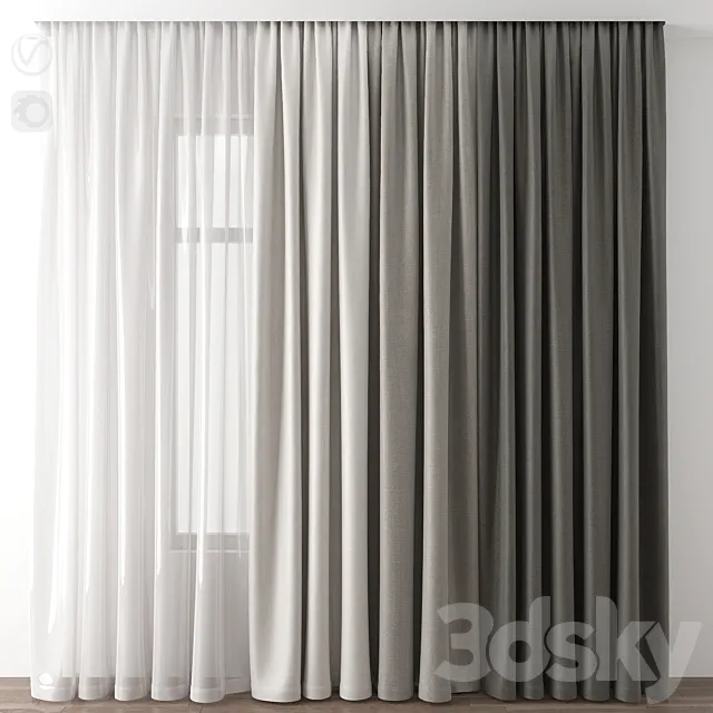 Curtain 3D Model Curtain 3D Model
