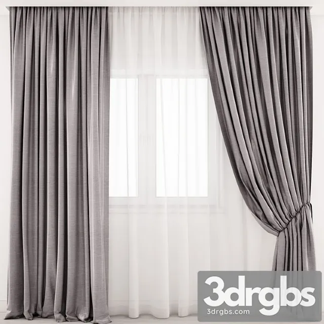 Curtain 40 3 3D Model Download