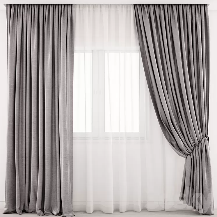 Curtain 40 3D Model