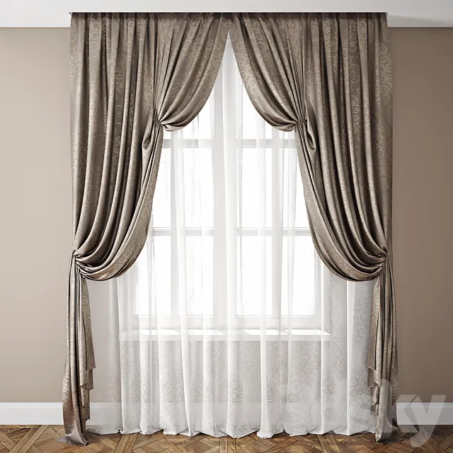 Curtain 40 3D Model