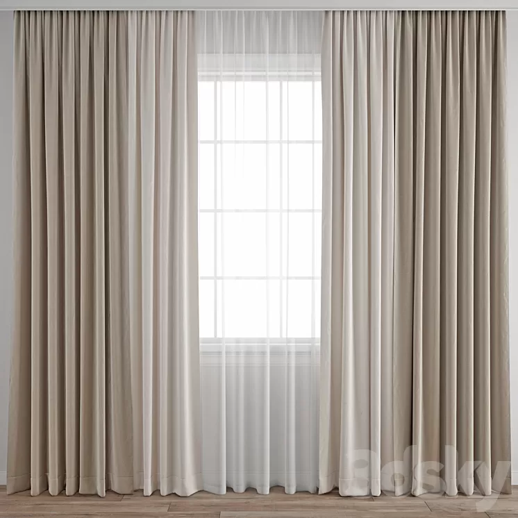 Curtain 415 3D Model Free Download