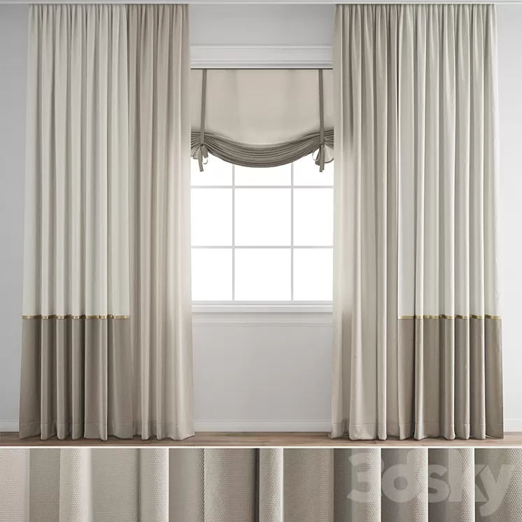 Curtain 416 3D Model Free Download