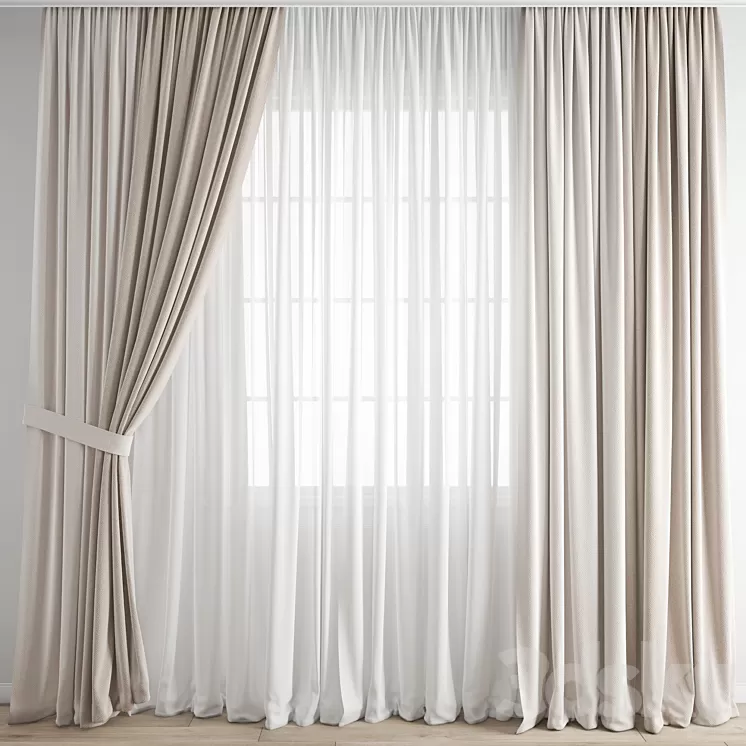 Curtain 420 3D Model Free Download