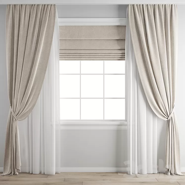 Curtain 421 3D Model Free Download