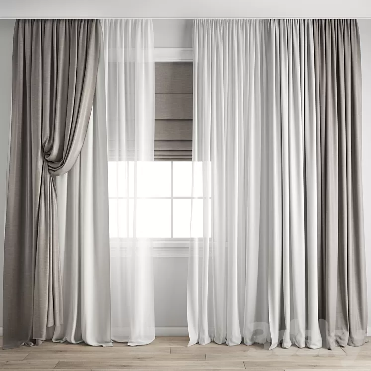 Curtain 428 3D Model Free Download