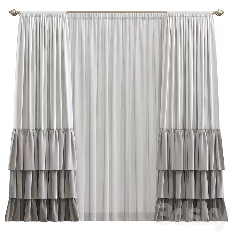 Curtain #43 3D Model Curtain #43 3D Model