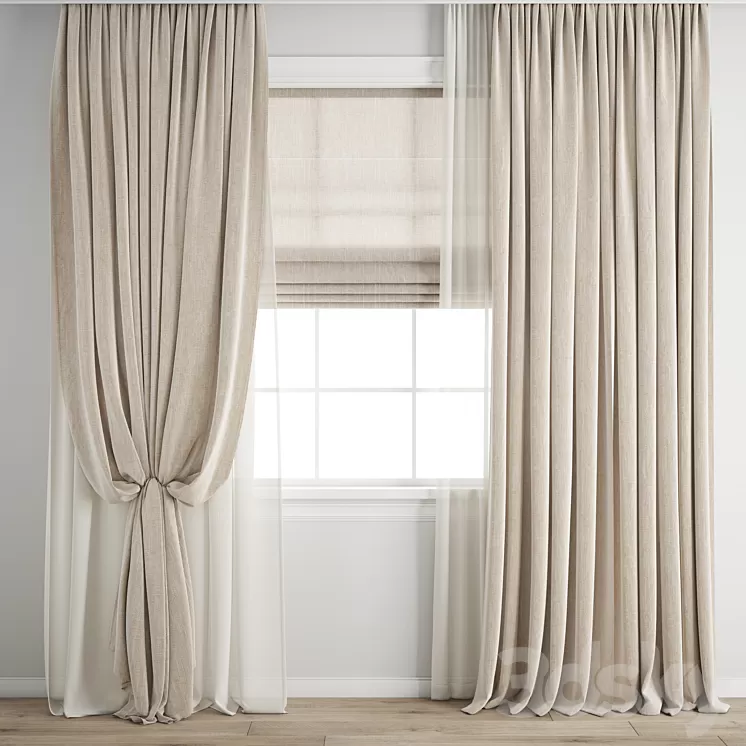Curtain 433 3D Model Free Download