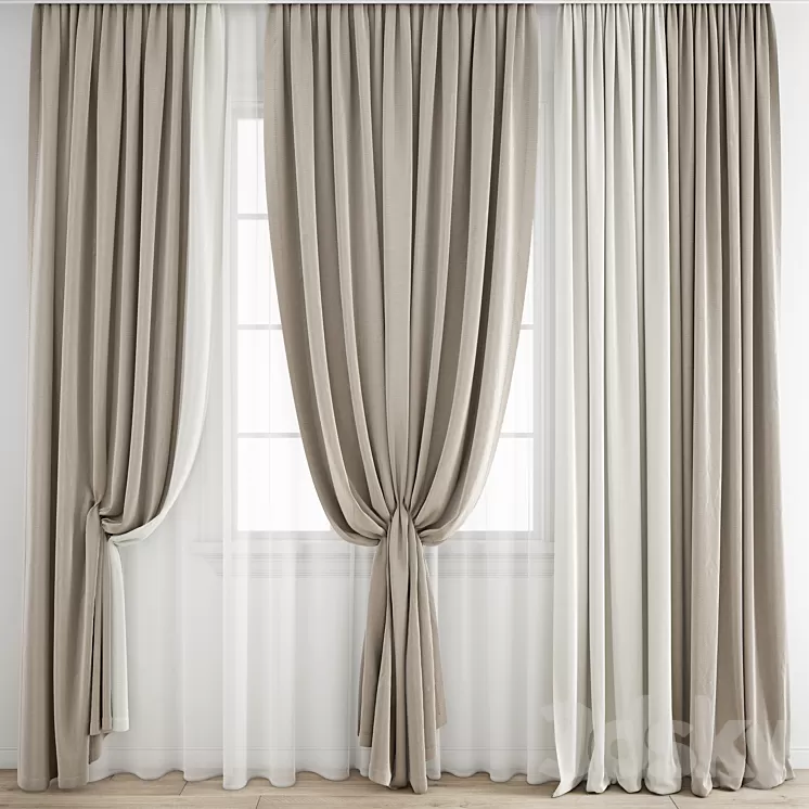 Curtain 436 3D Model Free Download