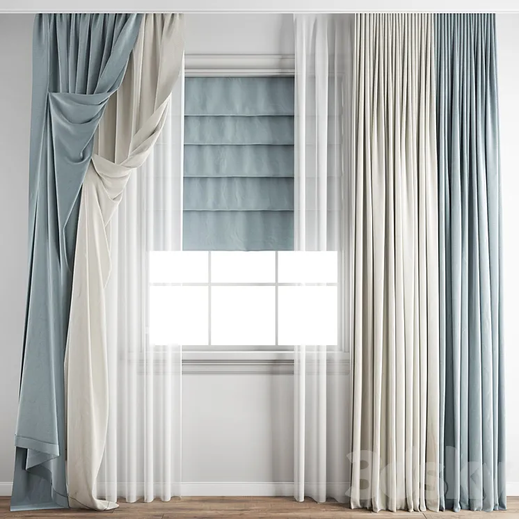 Curtain 438 3D Model Free Download