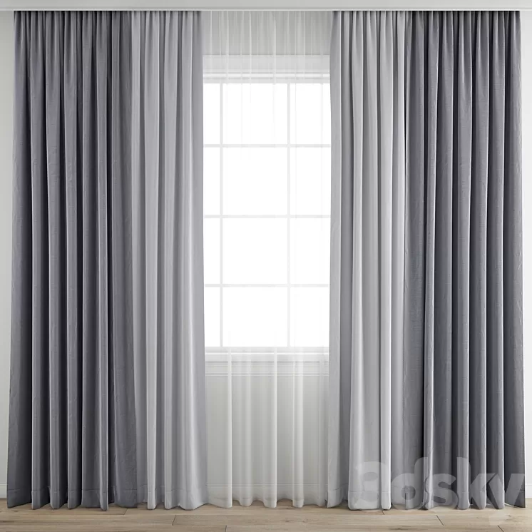 Curtain 443 3D Model Free Download