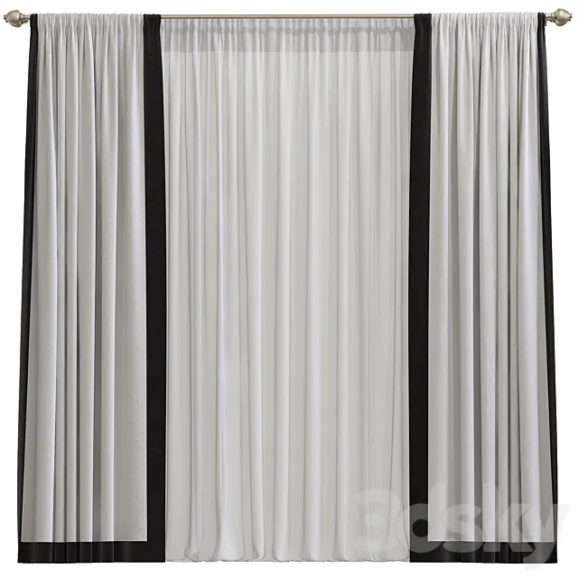 Curtain #444 3D Model Curtain #444 3D Model