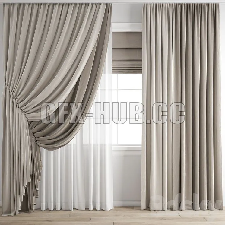 Curtain 444 3D Model Curtain 444 3D Model