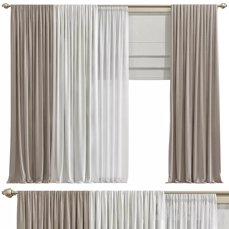Curtain #48 3D Model Curtain #48 3D Model
