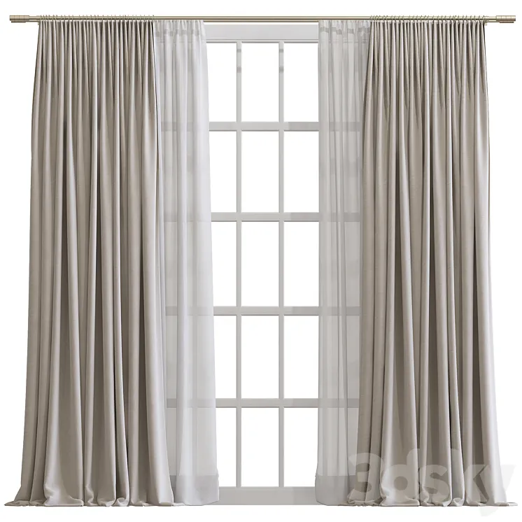 Curtain #481 3D Model Free Download