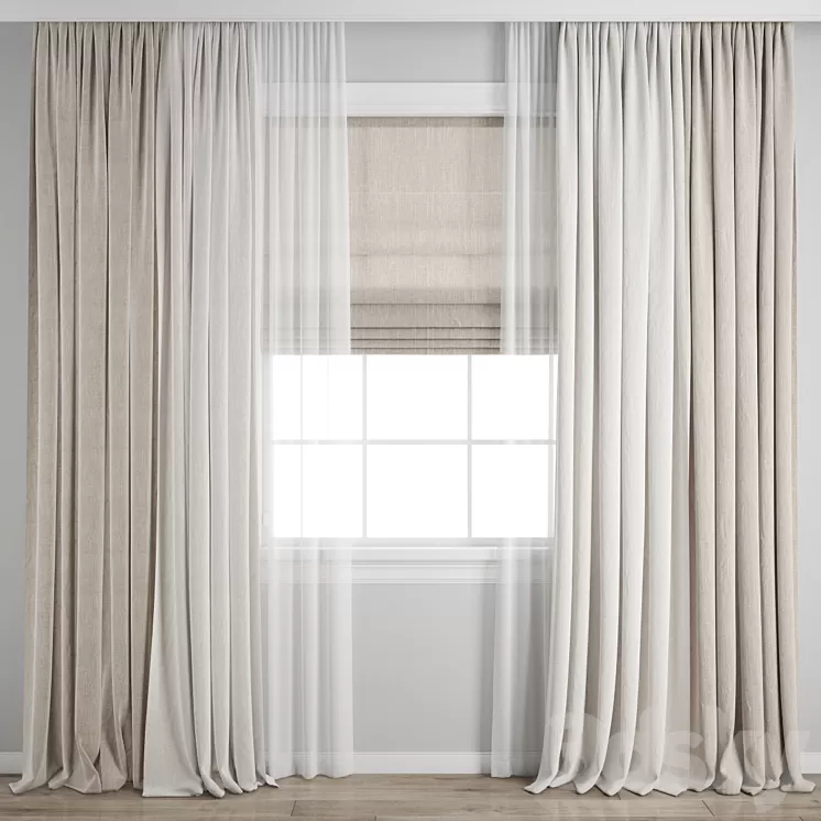 Curtain 490 3D Model Free Download
