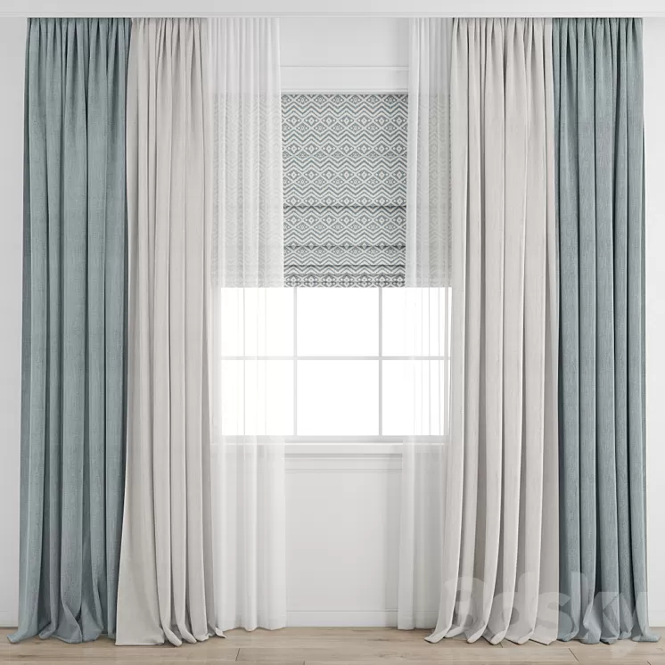 Curtain 491 3D Model Free Download