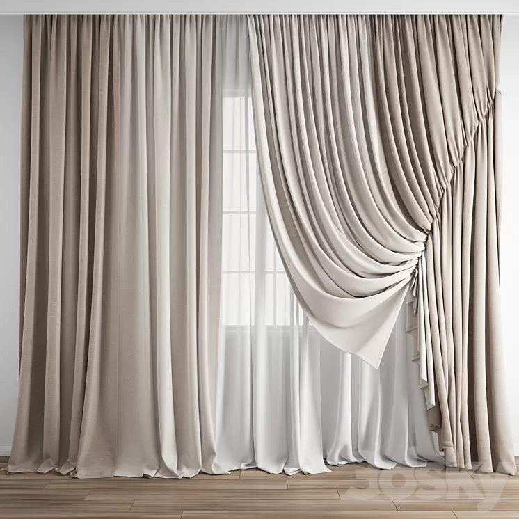 Curtain 507 3D Model Free Download