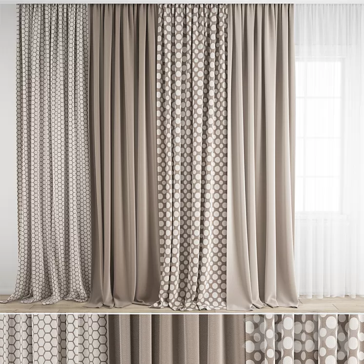 Curtain 555 3D Model Free Download