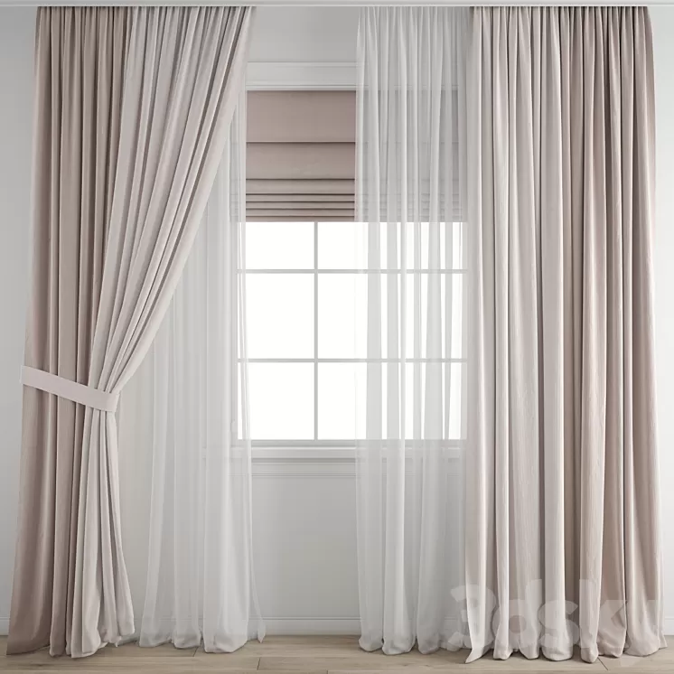 Curtain 561 3D Model Free Download