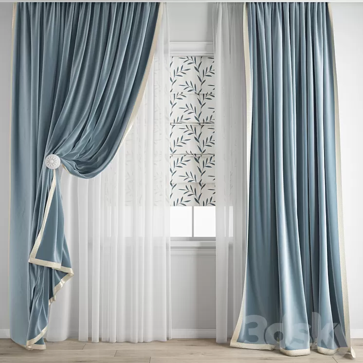 Curtain 568 3D Model Free Download