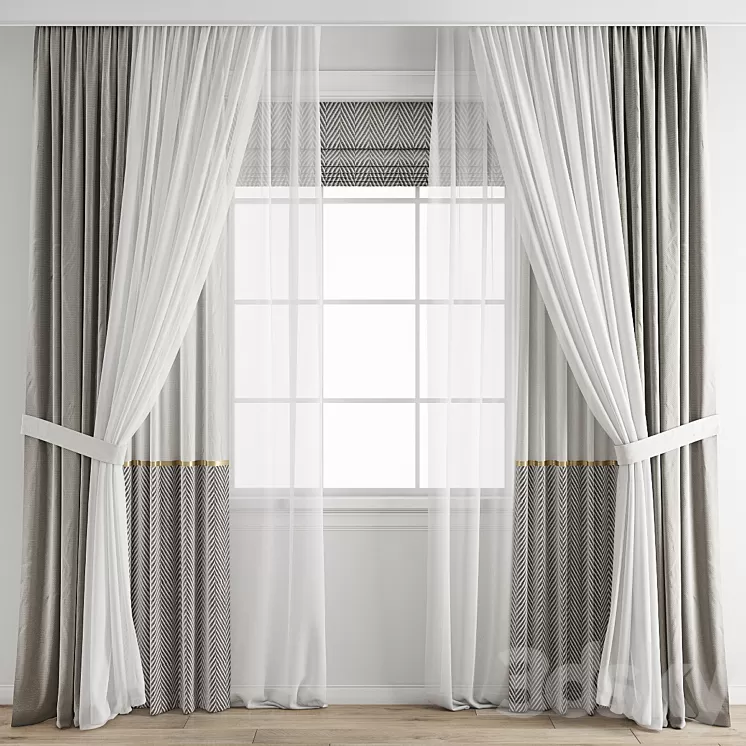 Curtain 588 3D Model Free Download