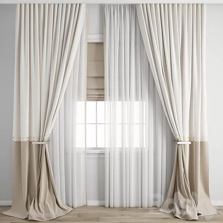 Curtain 590 3D Model Free Download