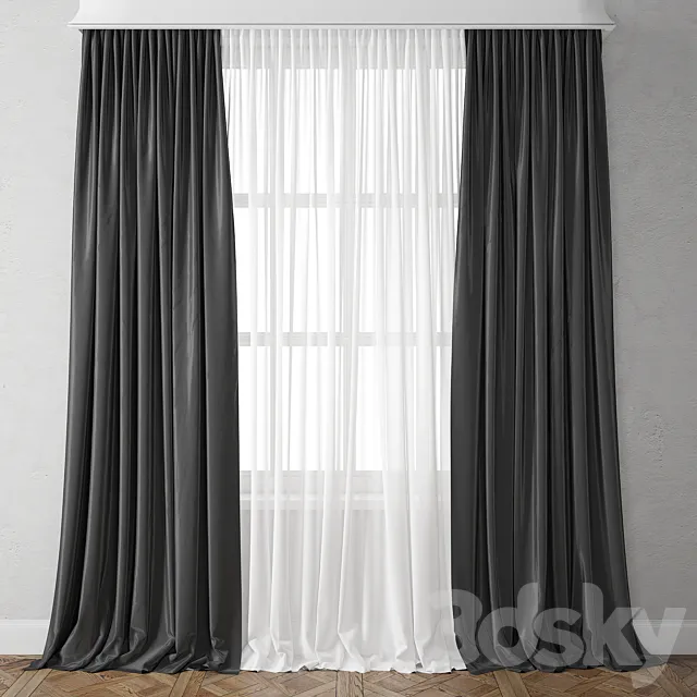 Curtain 60 3D Model
