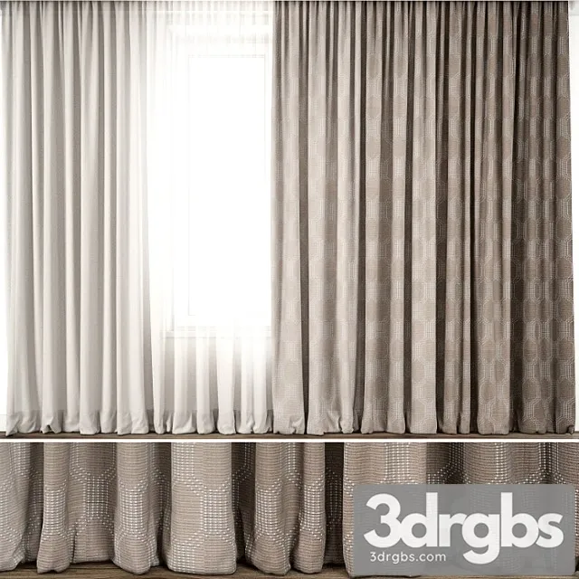 Curtain 60 3D Model Download