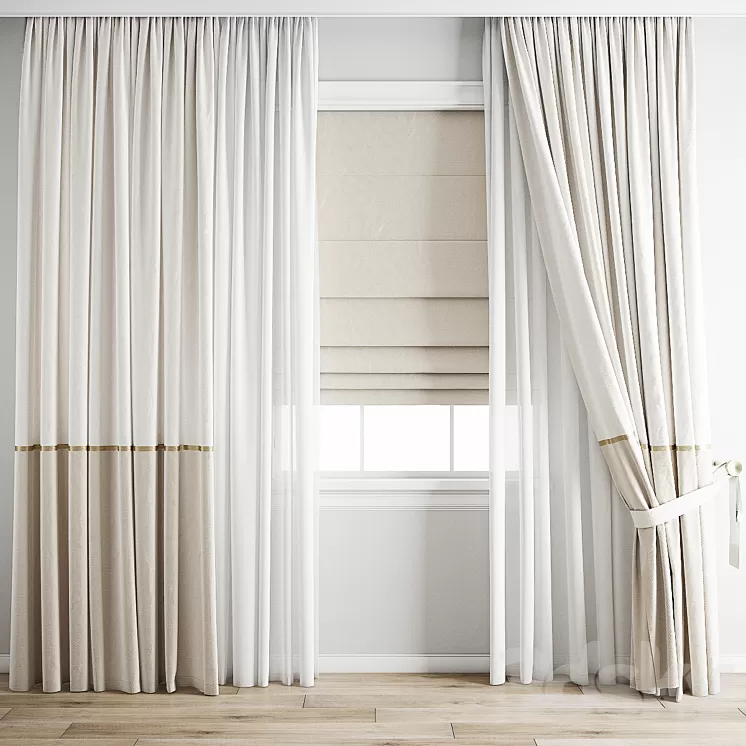 Curtain 616 3D Model Free Download
