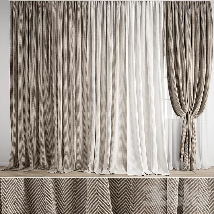 Curtain 641 3D Model Free Download