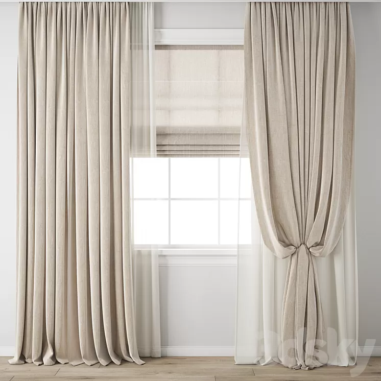 Curtain 665 3D Model Free Download