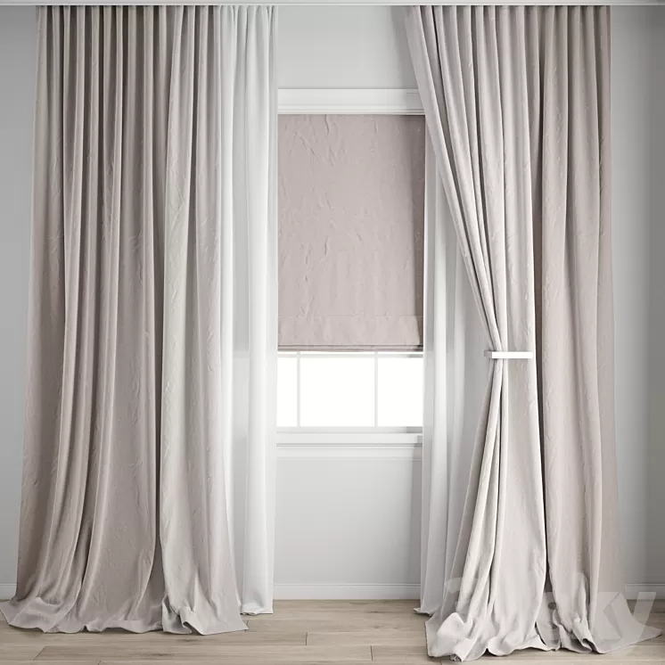 Curtain 724 3D Model Free Download