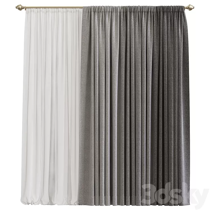 Curtain 738 3D Model Curtain 738 3D Model