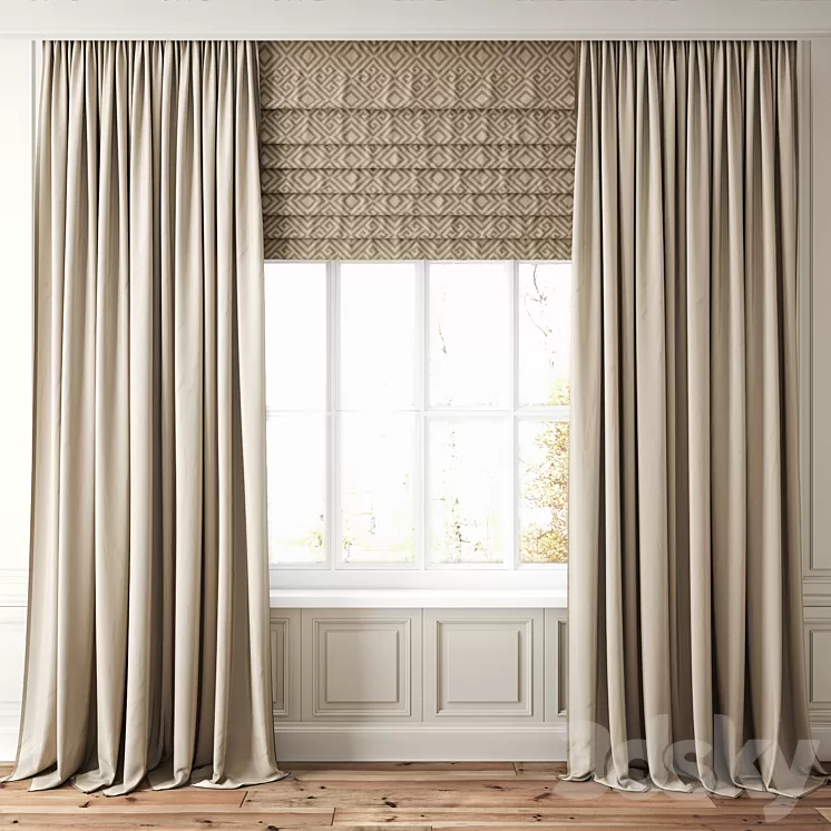 Curtain 75 3D Model