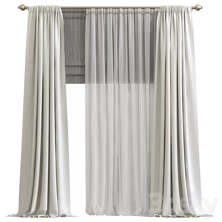 Curtain 763 3D Model Free Download