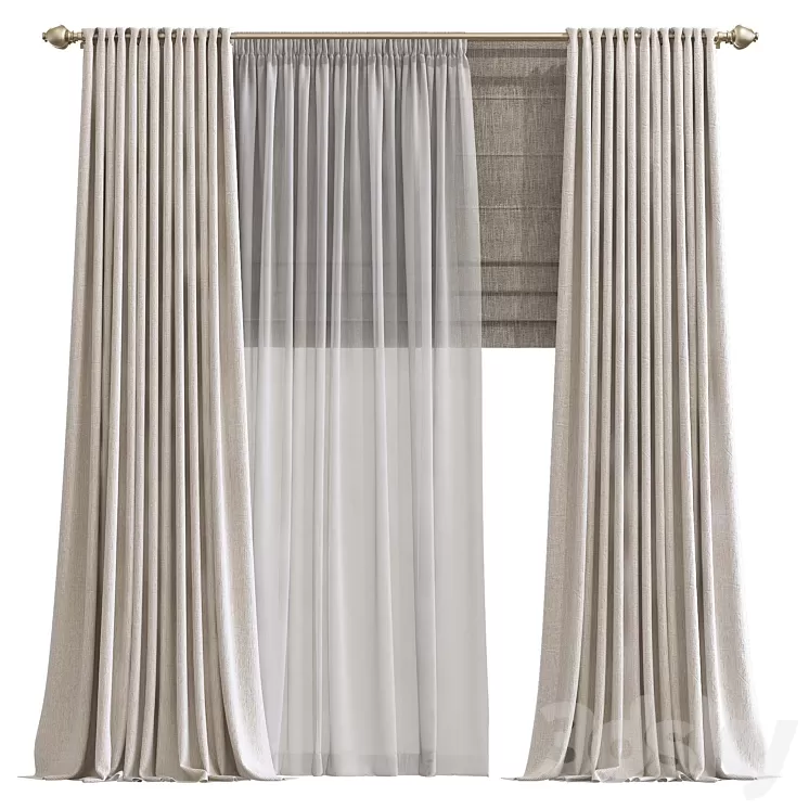 Curtain 795 3D Model Curtain 795 3D Model