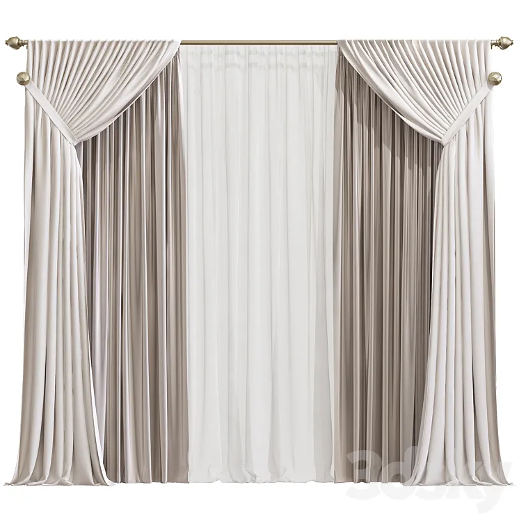 Curtain 830 3D Model Free Download