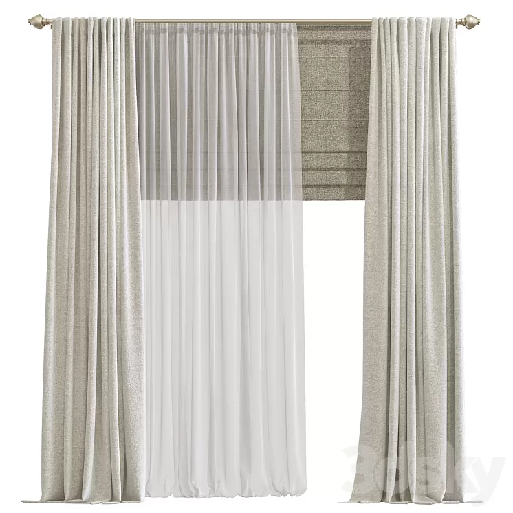 Curtain 841 3D Model Curtain 841 3D Model