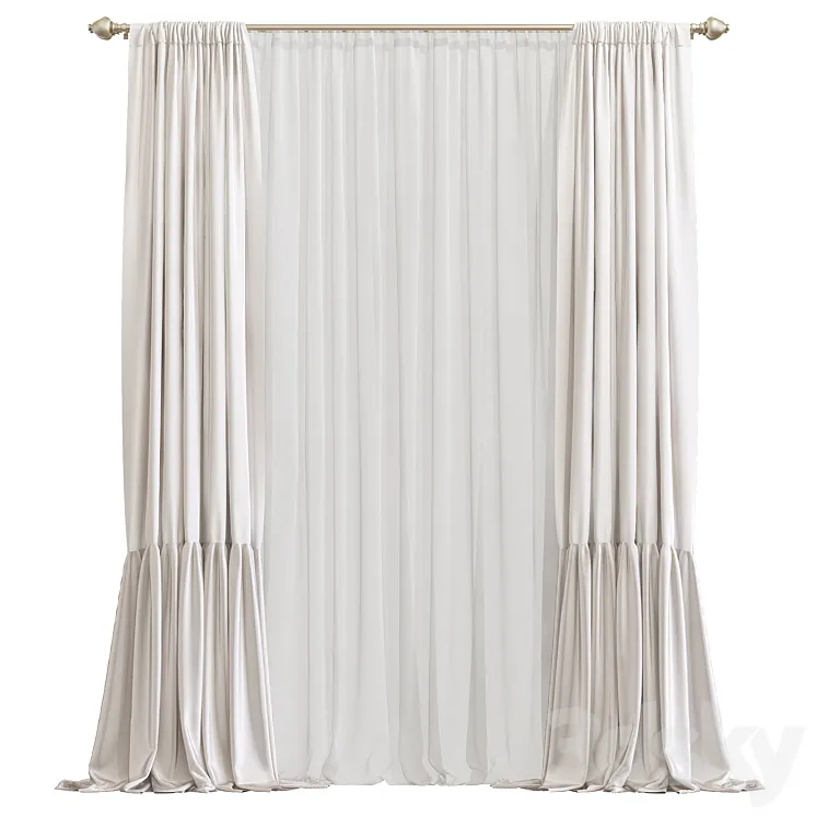 Curtain 842 3D Model Free Download