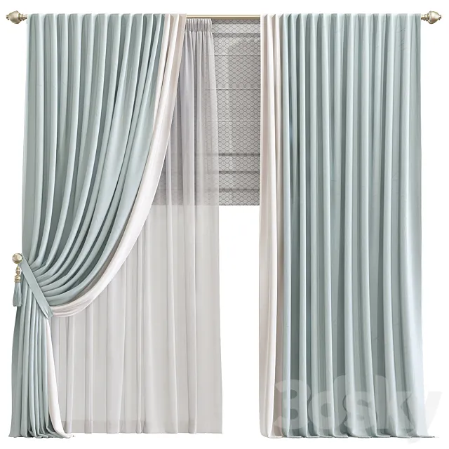 Curtain 844 3D Model Curtain 844 3D Model