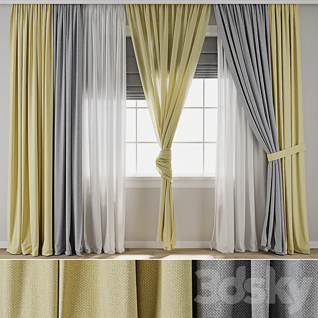 Curtain 848 3D Model Curtain 848 3D Model