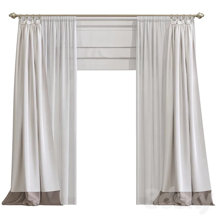 Curtain 942 3D Model Free Download
