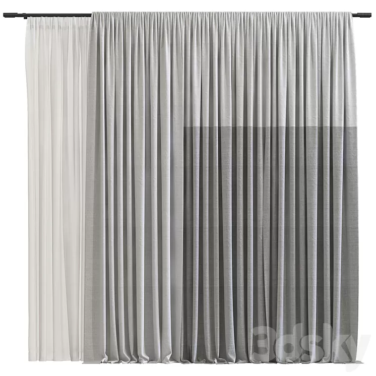 Curtain 952 3D Model Free Download